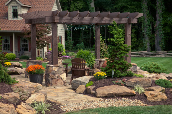 Outdoor Seating Area with Pergola